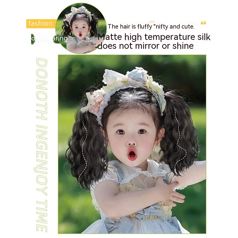 Tóc Giả Đuôi Ngựa Xoăn Cột Dây Tự Nhiên Có Thể Zallolita Trẻ Em Bán Chạy