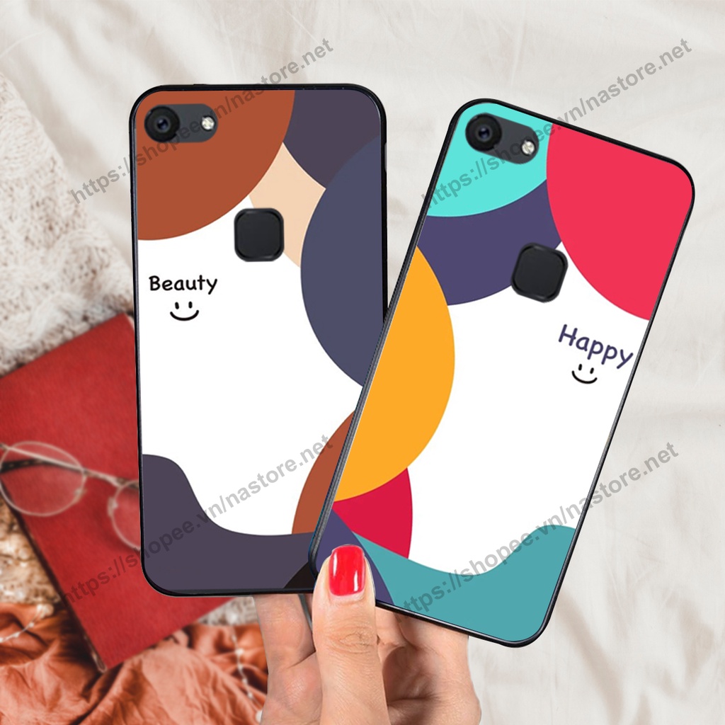 Ốp lưng Vivo V7 / V7 Plus / V7+ mặt cười, họa tiết caro đơn giản đẹp cute