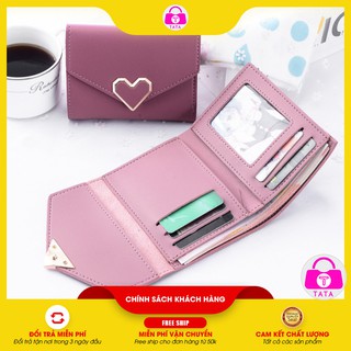Ví nữ - 💝 freeship 50k💝- ví bóp nữ mini cầm tay hình trái tim siêu đẹp vd06