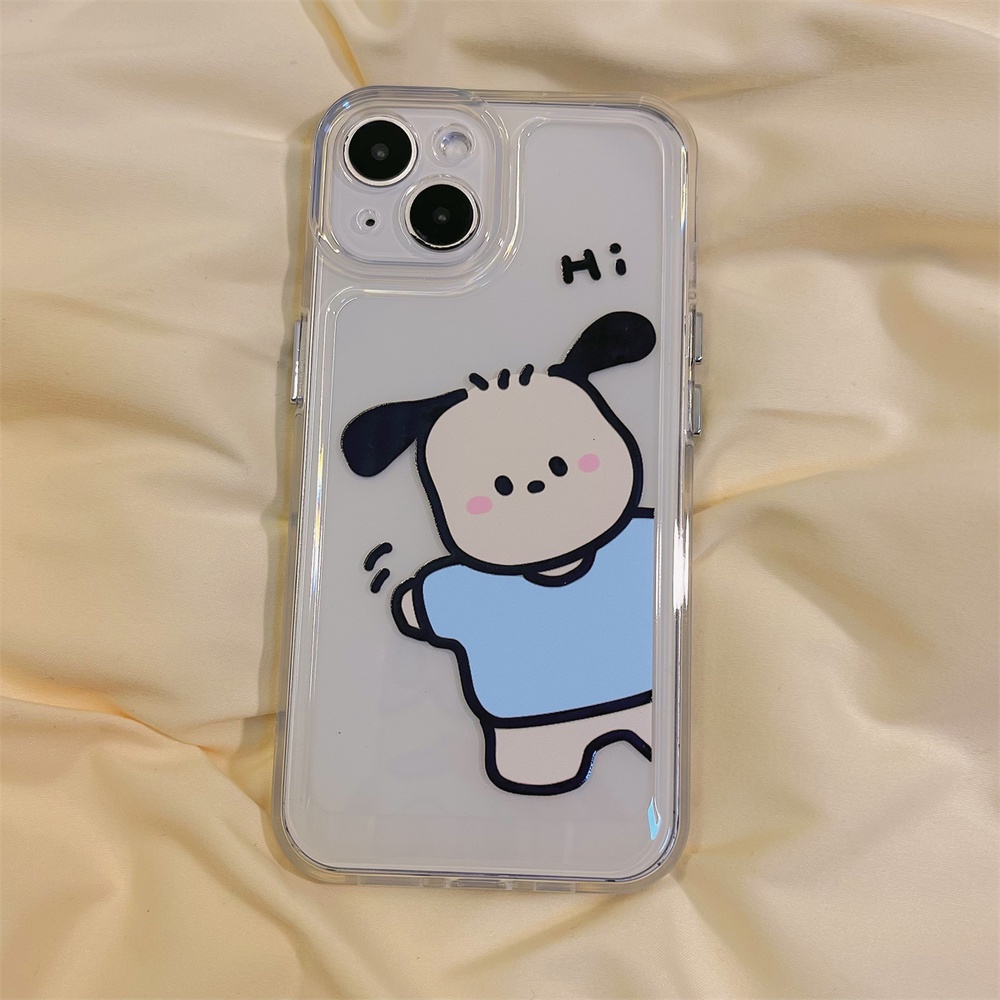 Ốp Điện Thoại TPU Mềm Nhám Trong Suốt In Hình Chú Cún Chống Mồ Hôi Cho IPhone 14 13 12 11 Pro Max XS XR 8 7 Plus