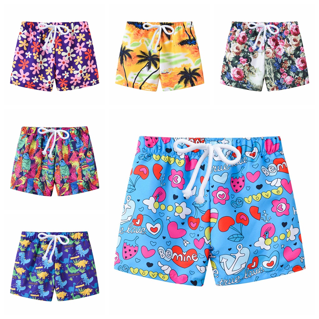 Quần Short Đi Biển Phong Cách Hawaii Thời Trang Cho Bé