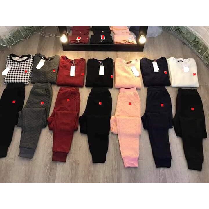 bán sỉ Bộ nỉ trần dài tay cho nữ