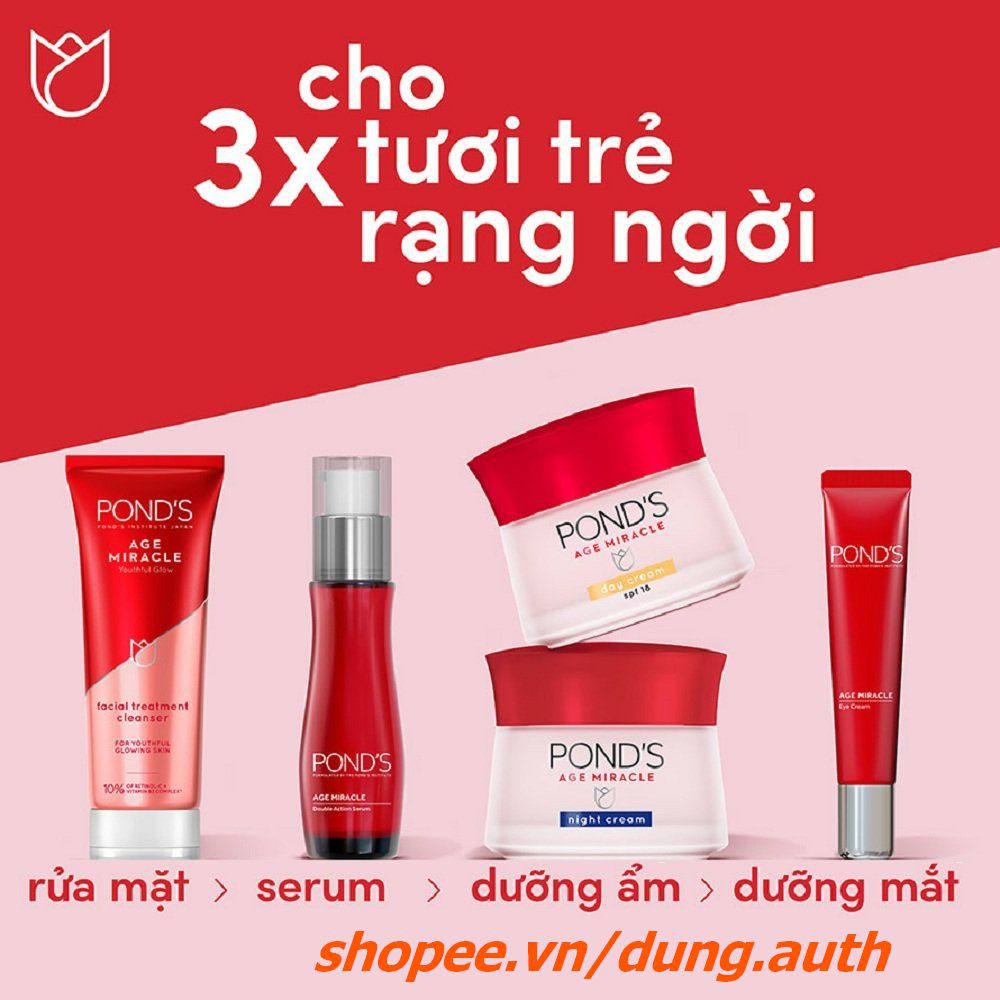 Sữa Rửa Mặt 100ml Ngăn Ngừa Lão Hóa Cao Cấp Ponds Age Miracle.