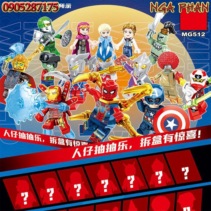 Minifigures Nhân Vật Ngẫu Nhiên Siêu Đẹp Đồ Chơi Xếp Hình Lắp Ráp Lego MG MOC DIY