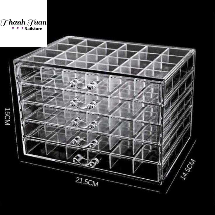 Khay đựng charm đá hoa 3 tầng và 5 tầng cao cấp & khay 30 ô đa năng - Phụ kiện đồ nail HSM