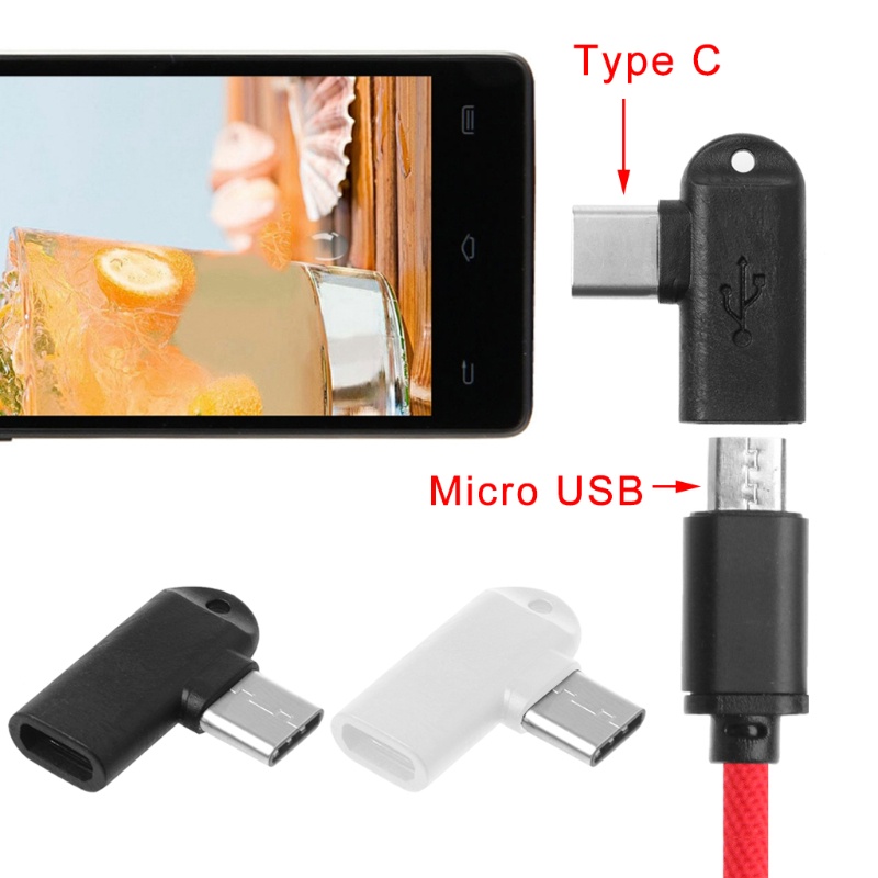 Giắc Chuyển Đổi 2 5cm 0 98in Chuyên Nghiệp 90 Độ micro usb Cái Sang type c Đực