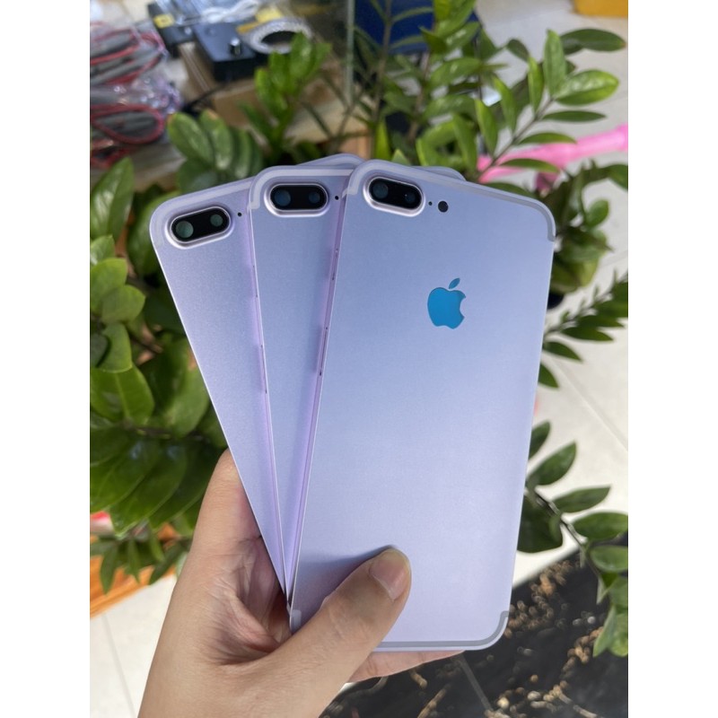 Vỏ iphone 7Plus viền vuông có 9 màu kèm nút và khay sim.