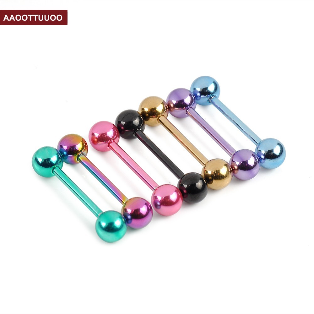 Set 4-7 Khuyên Lưỡi 14g Nhiều Màu Cá Tính