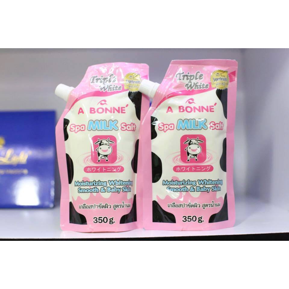 Muối Tắm Sữa Bò Tẩy Tế Bào Chết A Bonne Spa Milk Salt Thái Lan 350gr(CHÍNH HÃNG)