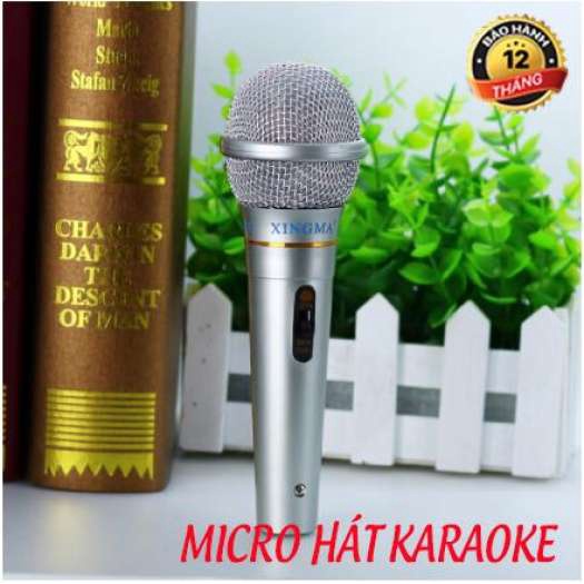 Micro Karaoke XINGMA AK-319 6.5mm - Âm Bass Êm Bắt Âm Tốt, Chống Hú, Chống Rè, Loại Bỏ Tạp Âm, Dây Nối Dài Linh Hoạt