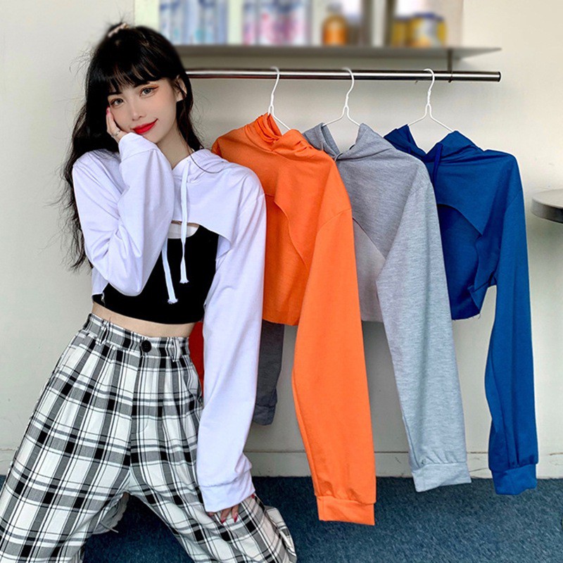 Áo Hoodies Tay Dài Thiết Kế Độc Đáo Cho Nữ