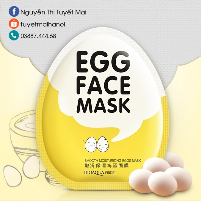 Combo 5 mặt nạ trứng gà BIOAQUA - EGG FACE MASK