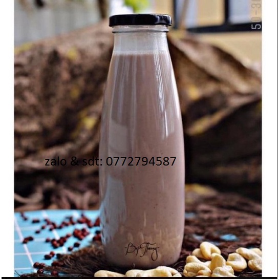 Chai thủy tinh đựng sữa, mật ong 1000ml