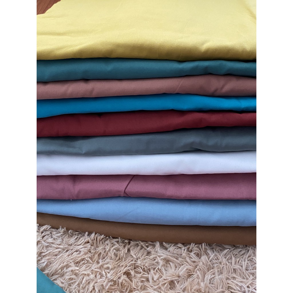 Bộ ga giường và vỏ gối Cotton TC Trơn  đủ kích thước trải nệm 1m2, 1m4, 1m6, 1m8, 2m chưa gồm chăn | BigBuy360 - bigbuy360.vn