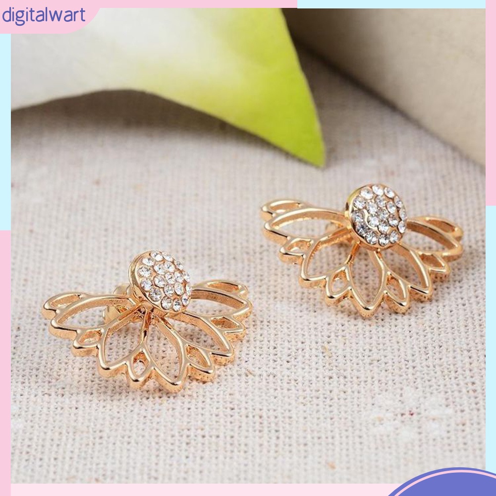 Đôi Bông Tai Đính Đá Kiểu Dáng Trẻ Trung Dành Cho Nữ