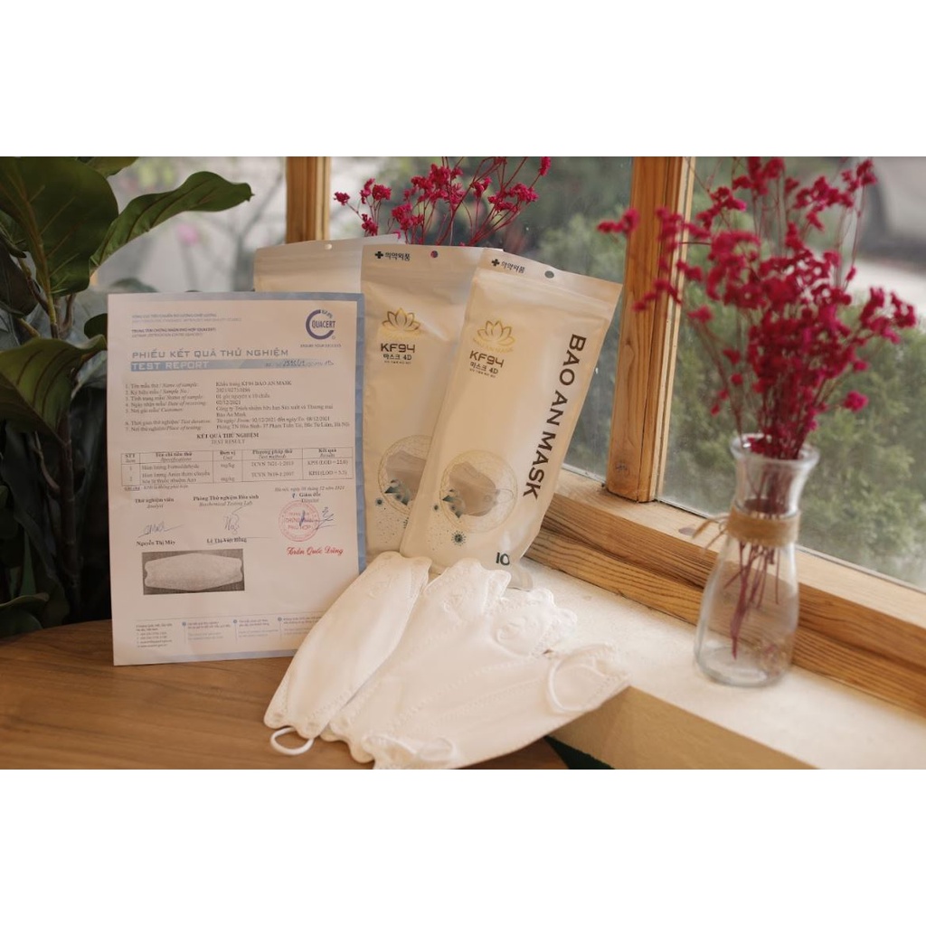[Mix màu] Khẩu trang kf94 thùng 300 cái Bảo An Mask 4 lớp, kháng khuẩn, chống bụi mịn