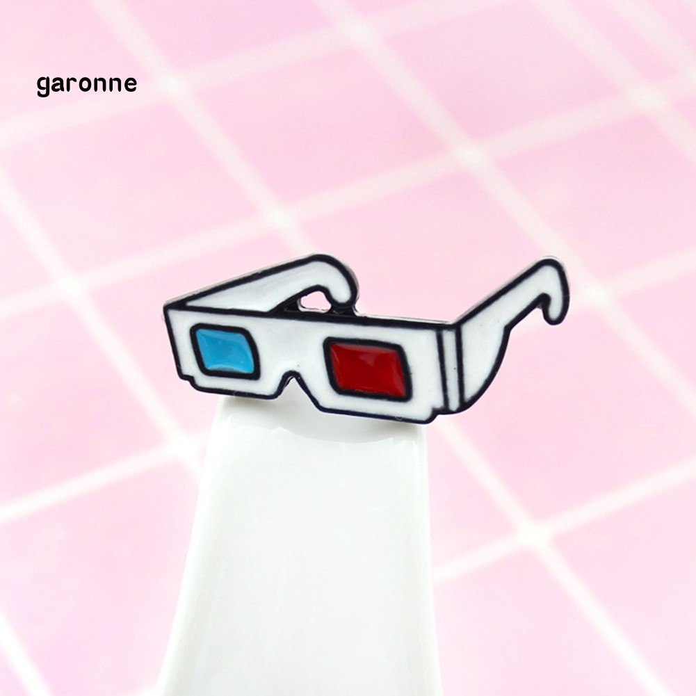 GA_Fashion 3D Sunglasses Badge Collar Lapel Brooch Pin Clothes Jewelry Bag Decor