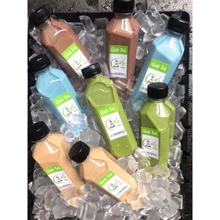 50 chai nhựa vuông 350ml đựng trà sữa