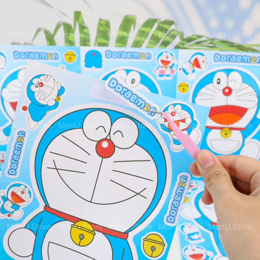 Tấm Sticker Hình Dán Doraemon Doremon Size Lớn Cute Dễ Thương Trang Trí Tủ Lạnh Laptop Oto ST0006