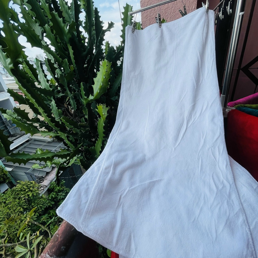 5 Khăn gội đầu salon làm tóc cotton mềm mịn thấm nước rất tốt không phai màu ra lông thích hợp mọi nhà
