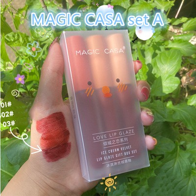Chị Mỹ Set 3 Cây Son Kem Lì SHAQINUO Fluffy Lip Glaze | BigBuy360 - bigbuy360.vn