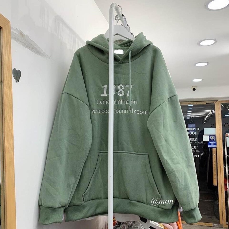 Áo hoodie xanh