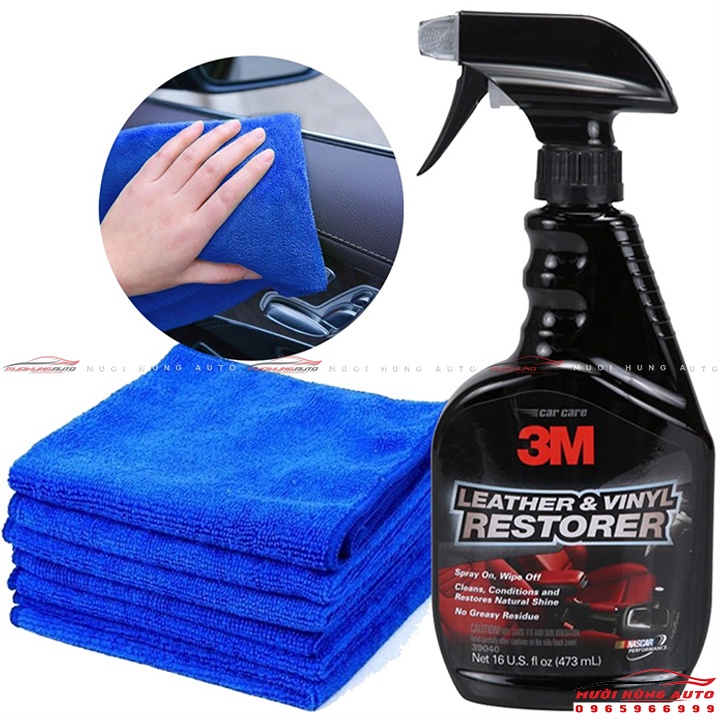 3M LEATHER & VINYL RESTORER 473ML, Dung Dịch Vệ Sinh Bảo Dưỡng Nội Thất Ô tô