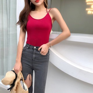 SUXI Áo Hai Dây Kiểu Hàn Quốc Nữ Tính