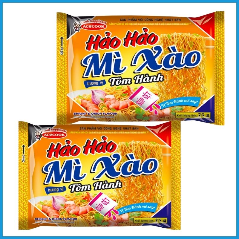 Mì Hảo Hảo 3 loại tôm chua cay, tôm hành, tôm xào chua ngọt thùng 30 gói 75g, MMHHCC01