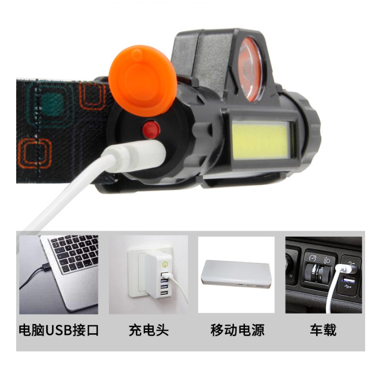 Đèn pin đội đầu siêu sáng 2 BÓNG 101 - đèn kèm pin,Đèn Đội Đầu Mini Siêu Sáng