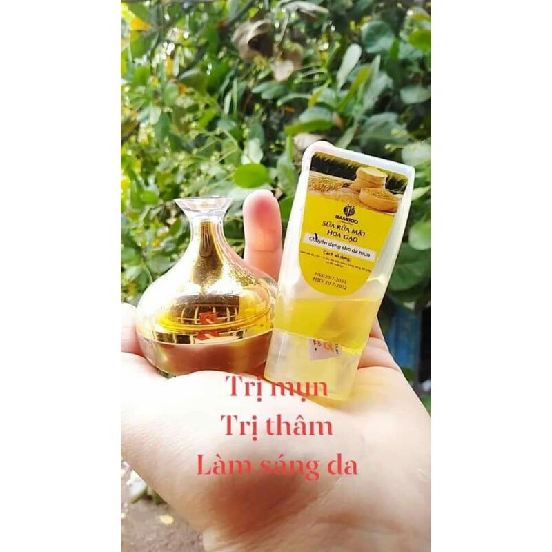 Kem Mụn Bamboo tặng srm hoa gạo