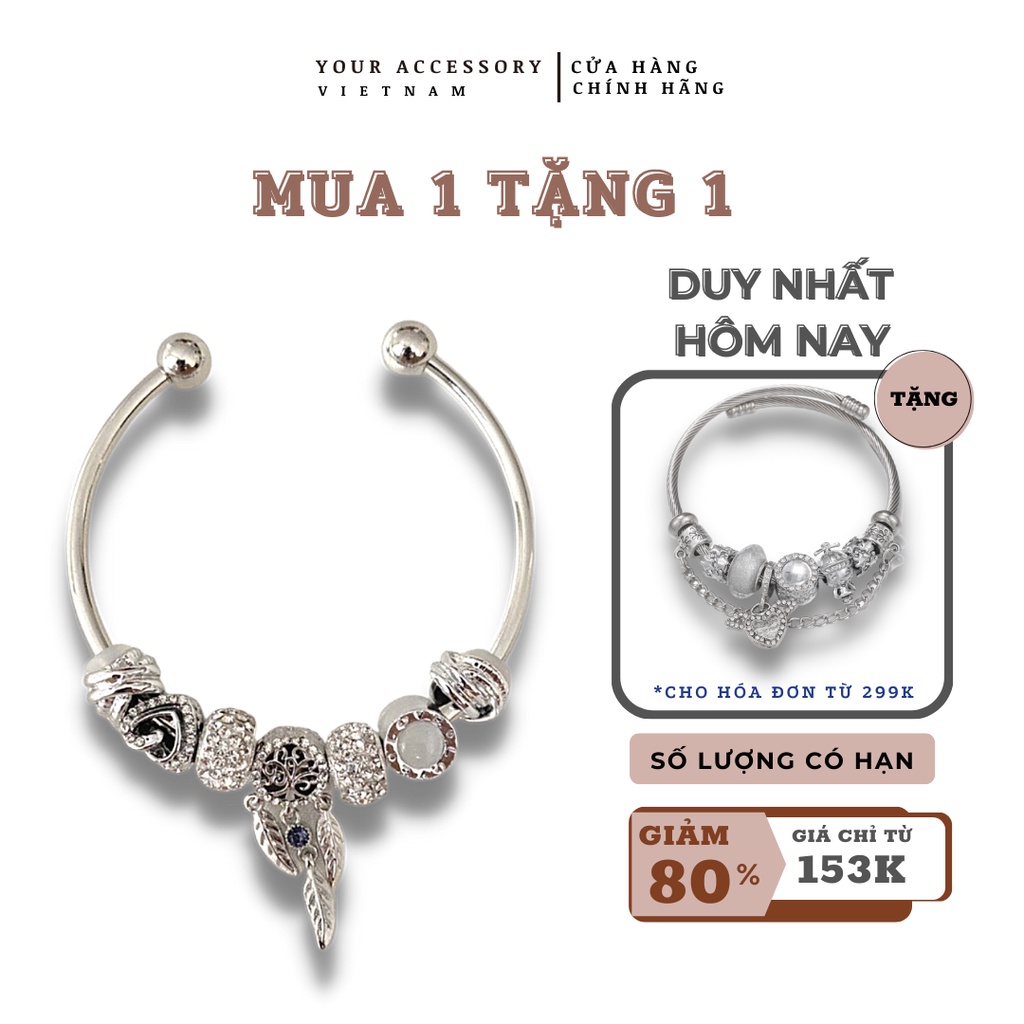 Vòng tay nữ mạ bạc 925 kiểu Pandora cao cấp YA29 [YOUR ACCESSORY VIETNAM]