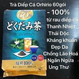 Trà diếp cá Orihiro 60 túi lọc Nhật Bản- giải nhiệt, mát gan