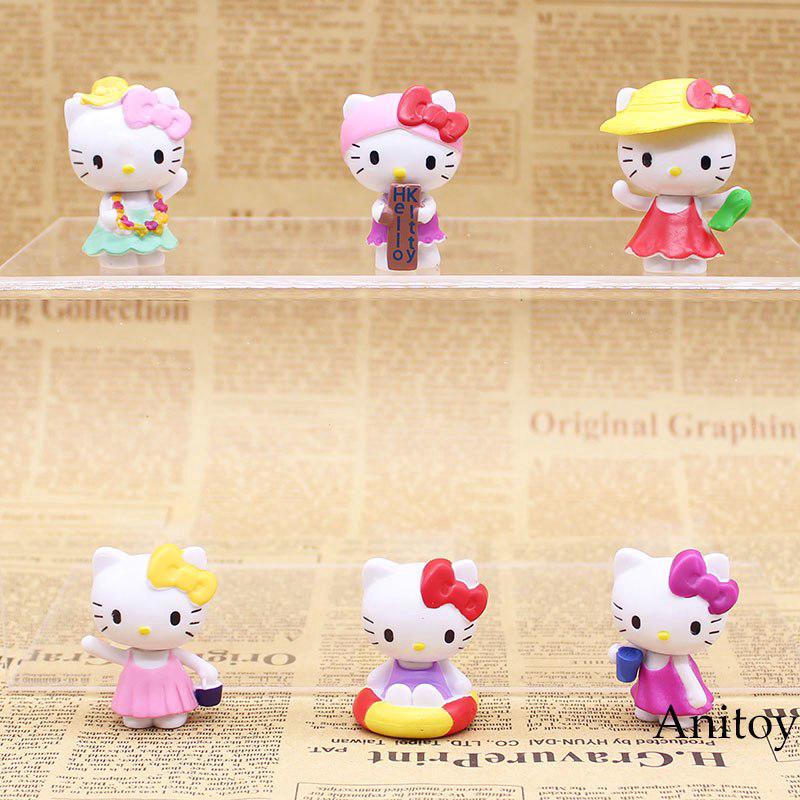 Set 6 đồ chơi mô hình nhân vật Hello Kitty