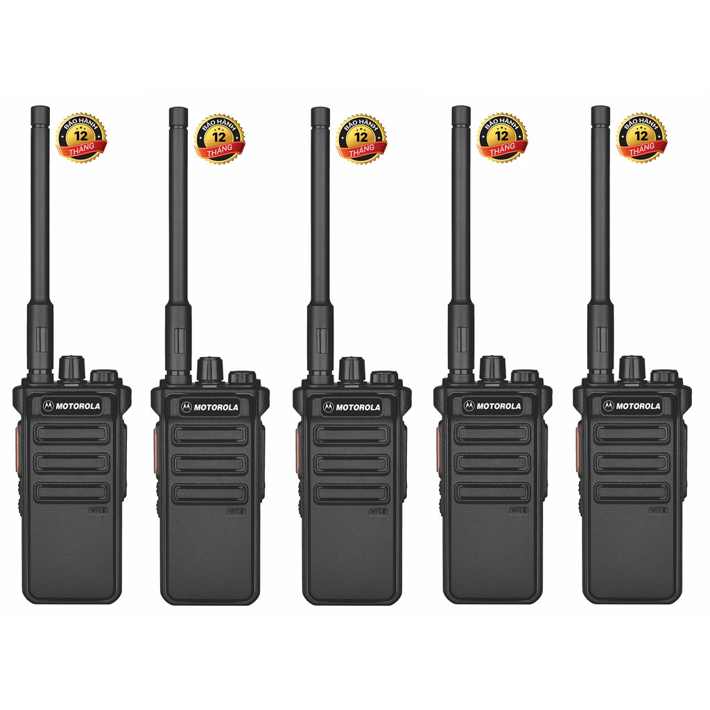 Bộ 5 Bộ đàm công suất lớn với đàm cầm tay 10W Motorola CP1688IS (Chuẩn công trường siêu bền, cự ly siêu xa)