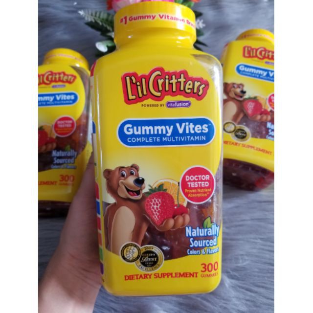 Kẹo dẻo bổ sung nhiều loại Vitamin L’il Critters Gummy Vites Complete Multivitamin 300 viên của Mỹ