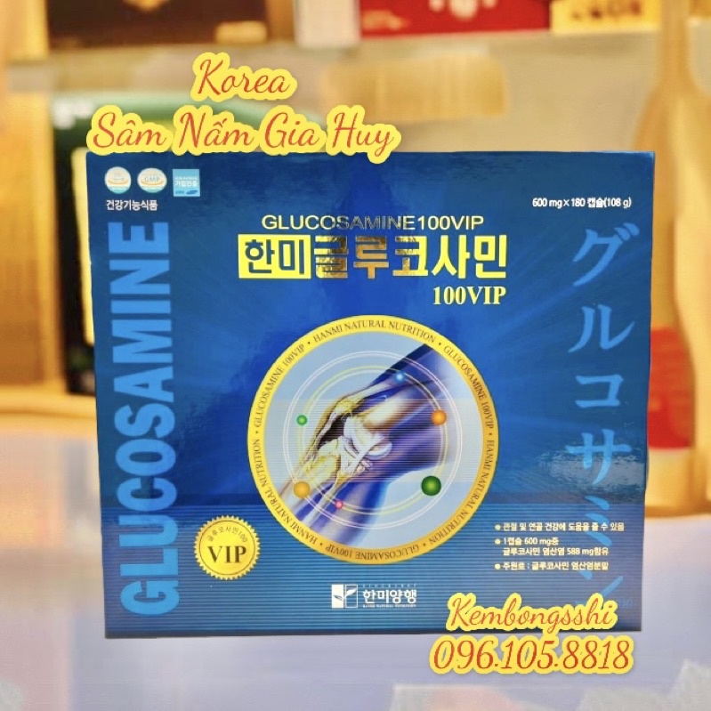 Viên Uống Bổ Khớp Glucosamin V.I.P Hàn Quốc, Hộp 180Viênn