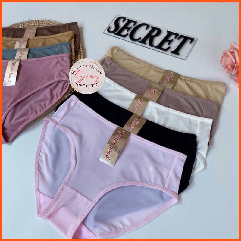 Size Quần lót cotton lạnh Thái Lan 262 trơn, co giãn, viền mỏng dành cho người vòng mông to