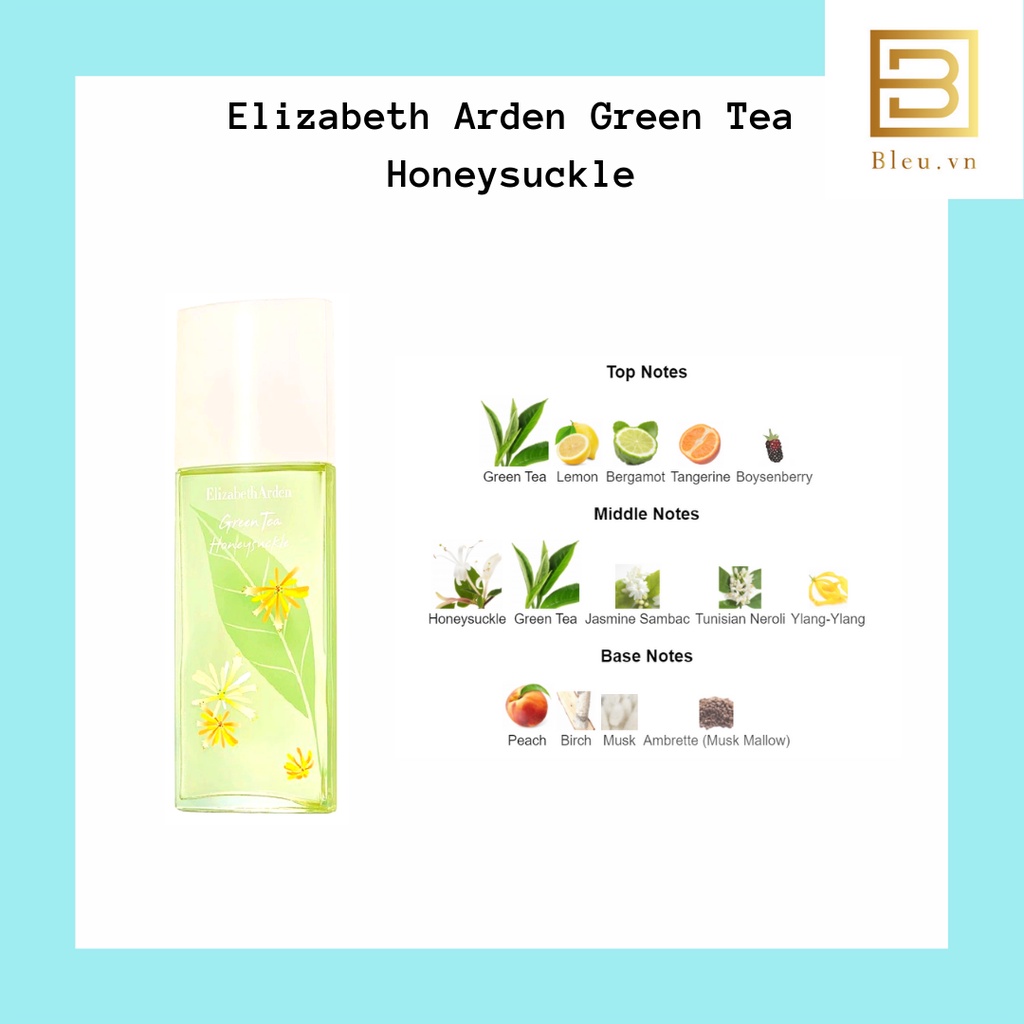 Nước hoa nữ Elizabeth Arden Green Tea Tropical - Green Tea Honey Suckle - Green Tea Cherry Blossom