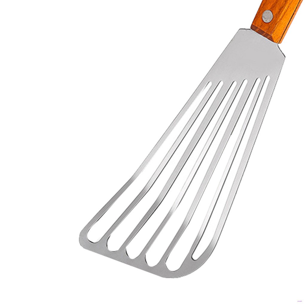 Xẻng lật thực phẩm bằng thép không gỉ cán gỗ tiện lợi