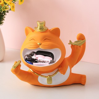 Tượng Mèo May Mắn Để Bàn Trang Trí