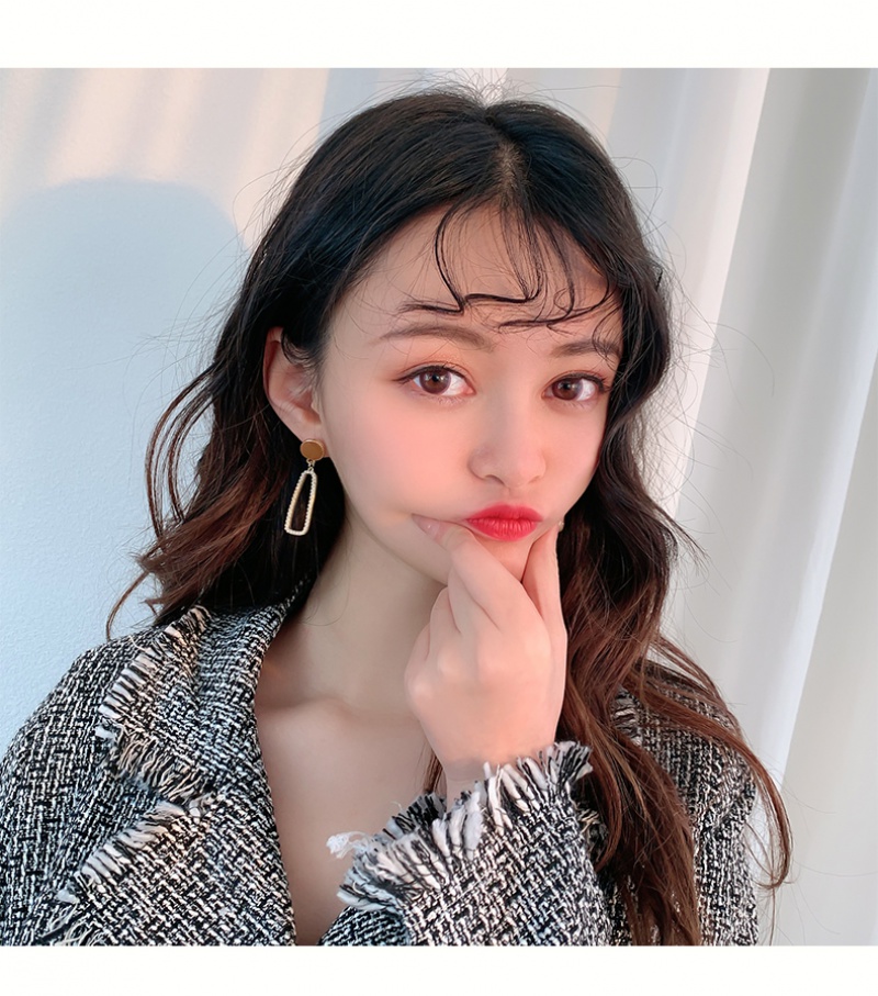 Bông tai mạ bạc phong cách retro Hàn Quốc 2023