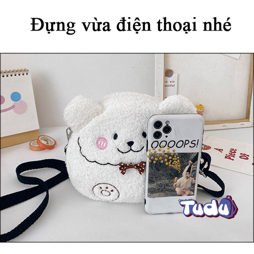 Túi Đeo Chéo Nữ, Túi Đựng Điện Thoại Tudu Phong Cách Hàn Quốc Kèm Phụ Kiện (CN234)