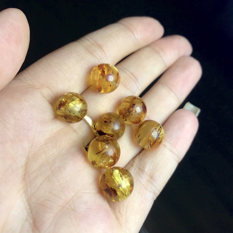 [Amber,hổ phách,Coral,tóc nâu] Đá hạt lẻ,đá thiên nhiên,đá thanh tẩy