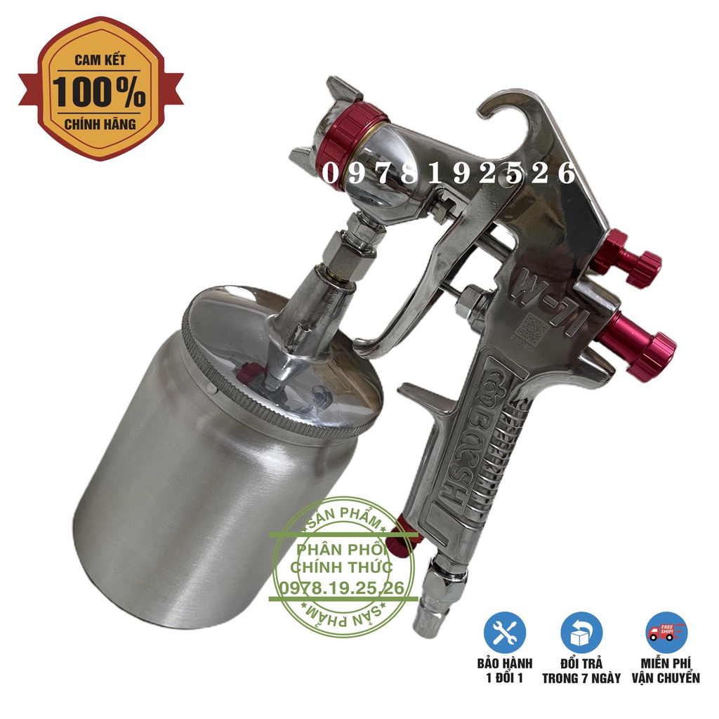 Súng Phun Sơn BOCSH Ư71 -  Bình Dưới - Đầu Phun 1.5