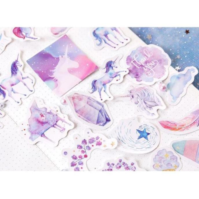 Bộ 46 Sticker Hàn Quốc hình Kỳ Lân trang trí E24