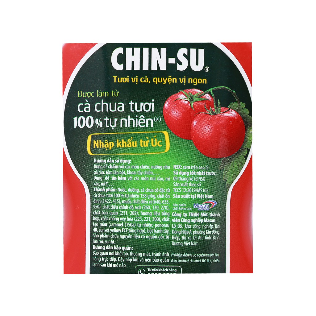 [Mã 66FMCGSALE hoàn 8% đơn 500K] Tương Cà Chinsu Chai 250G