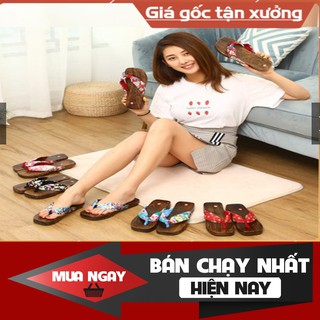[💖Guốc thời trang Hè 💖] Dép nữ Nhật Bản Hàn Quốc dép gỗ massage mùa hè cho nữ,dép đi biển dép xỏ ngón, dép quai ngang