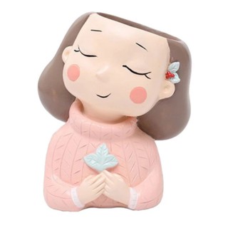 Chậu cô gái mùa đông tóc ngắn dùng trồng sen đá xương rồng cây mini CHẬU BAO BỂ