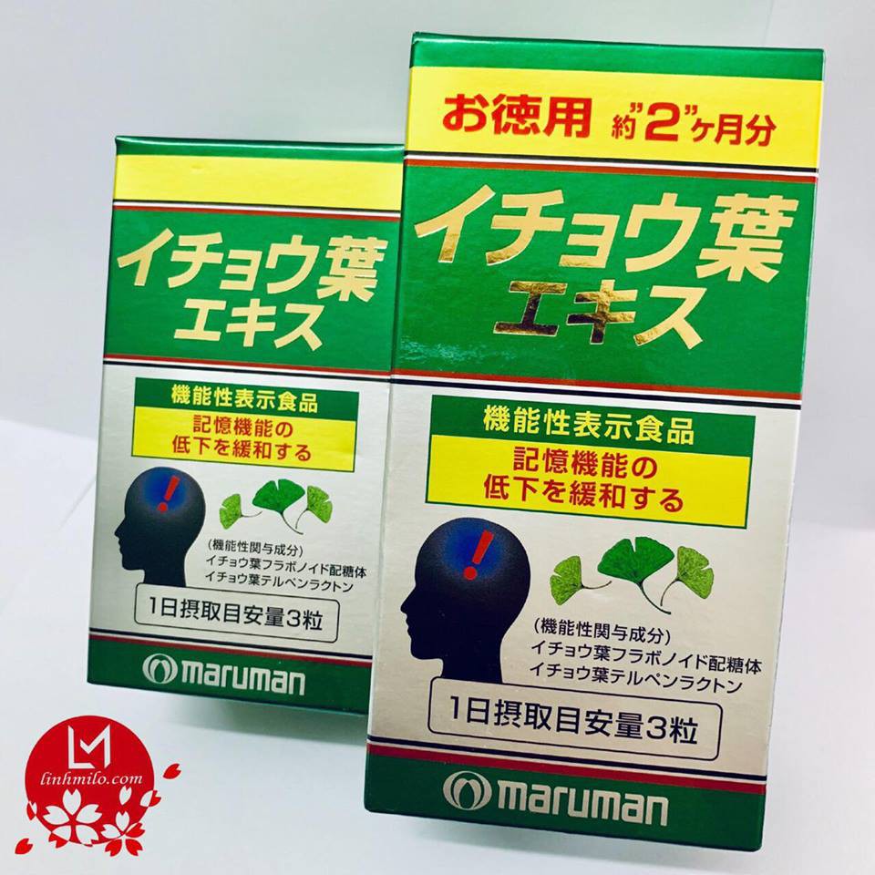 Viên uống bổ não Maruman Ginkgo Biloba Nhật Bản 100 viên và 200 viên